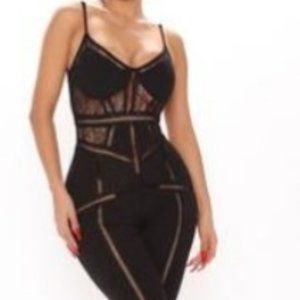 Fashionnova Hollywood Hills Jumpsuit - Black